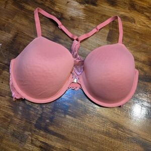 Gilligan & O’Malley Lace Racerback Bra Size 36D Pink